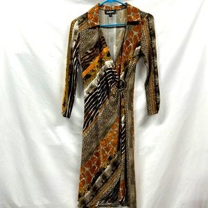Glamour Size 6, 3/4 length sleeve  Animal print dress